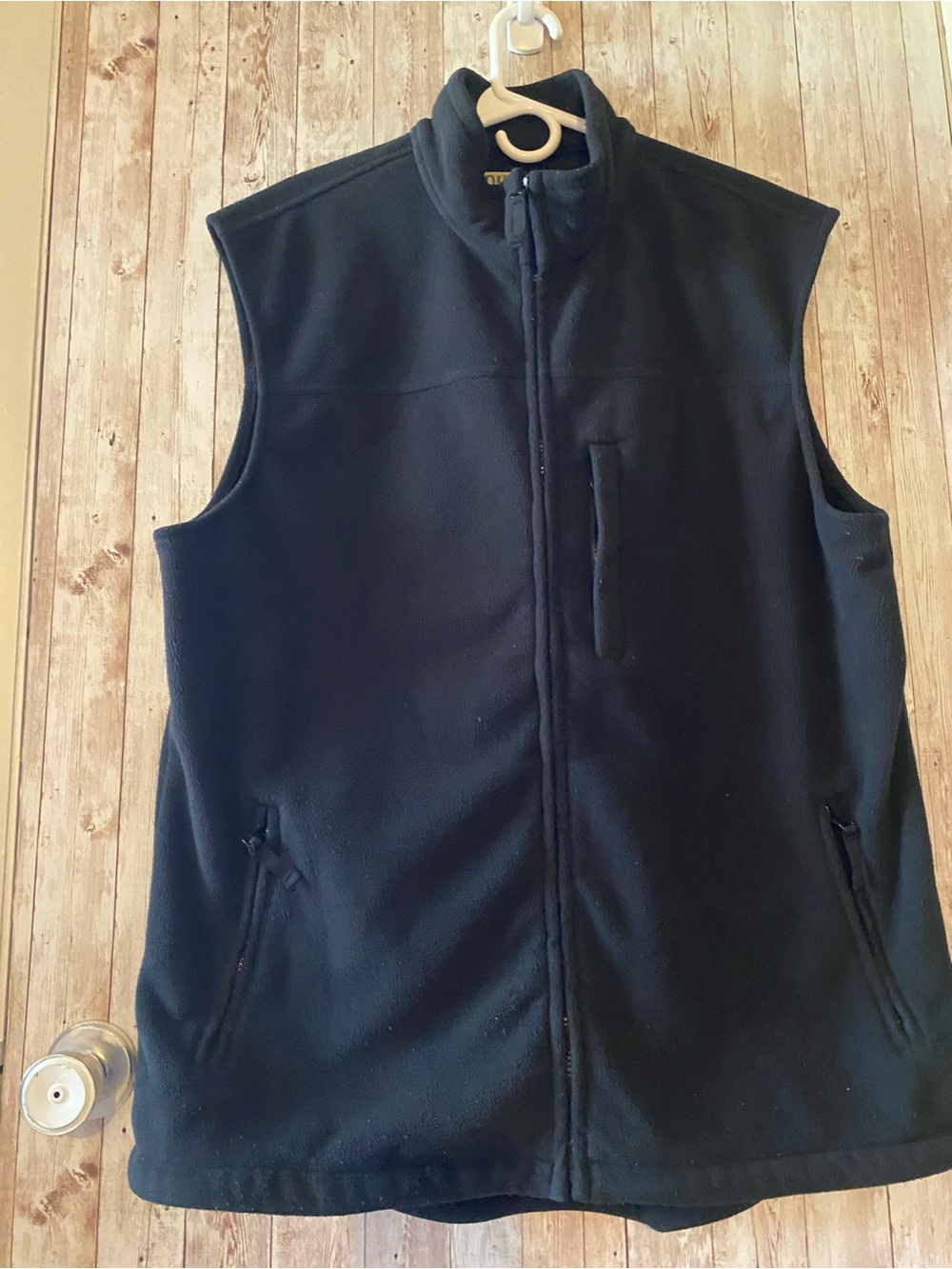 Men's Black Fleece Vest Duluth Trading Co. Large Tall Layering piece winter